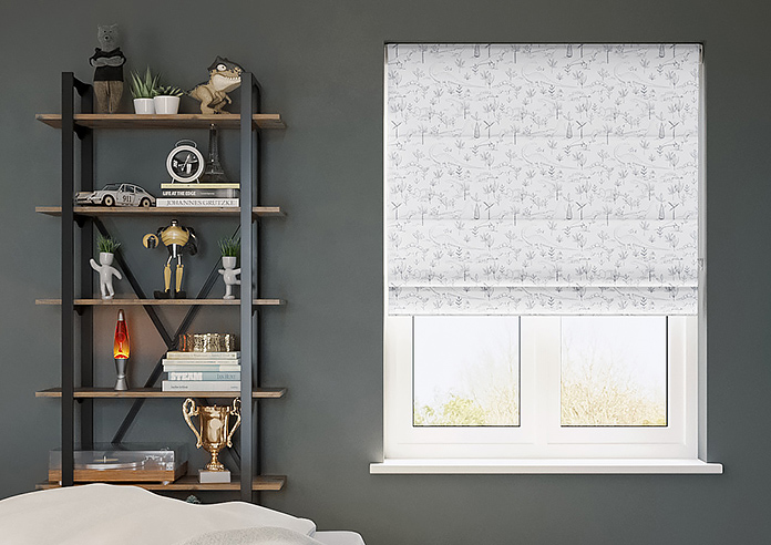 Dino Park, Anthracite - Twist&Fit Roman Blind - Image 3